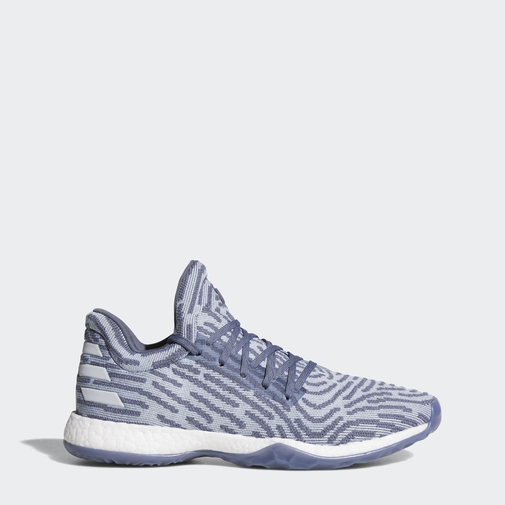 Adidas Harden Vol. 1 Ls Primeknit - παπουτσια μπασκετ ανδρικα - Γκρι/Γκρι/Κοκκινα,Μέγεθος: EU 36 – 5